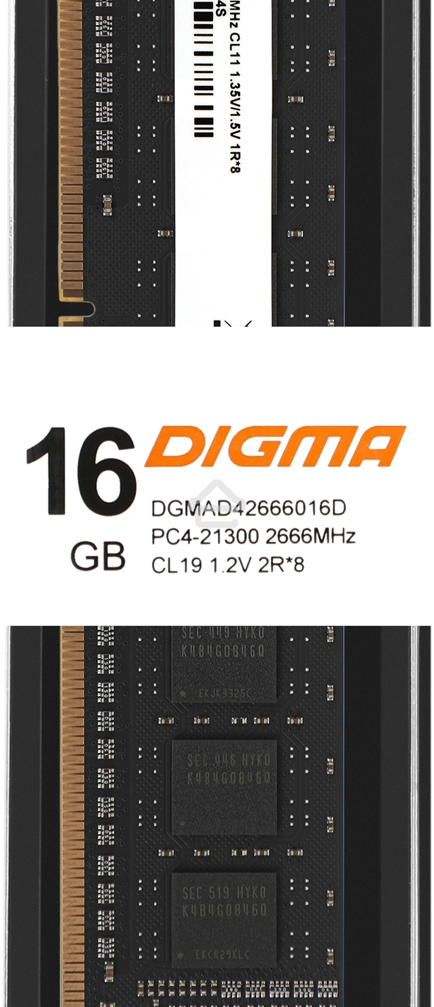 Оперативная память Digma, DDR4, 16GB (1x16GB), 2666MHz, CL19, DIMM
