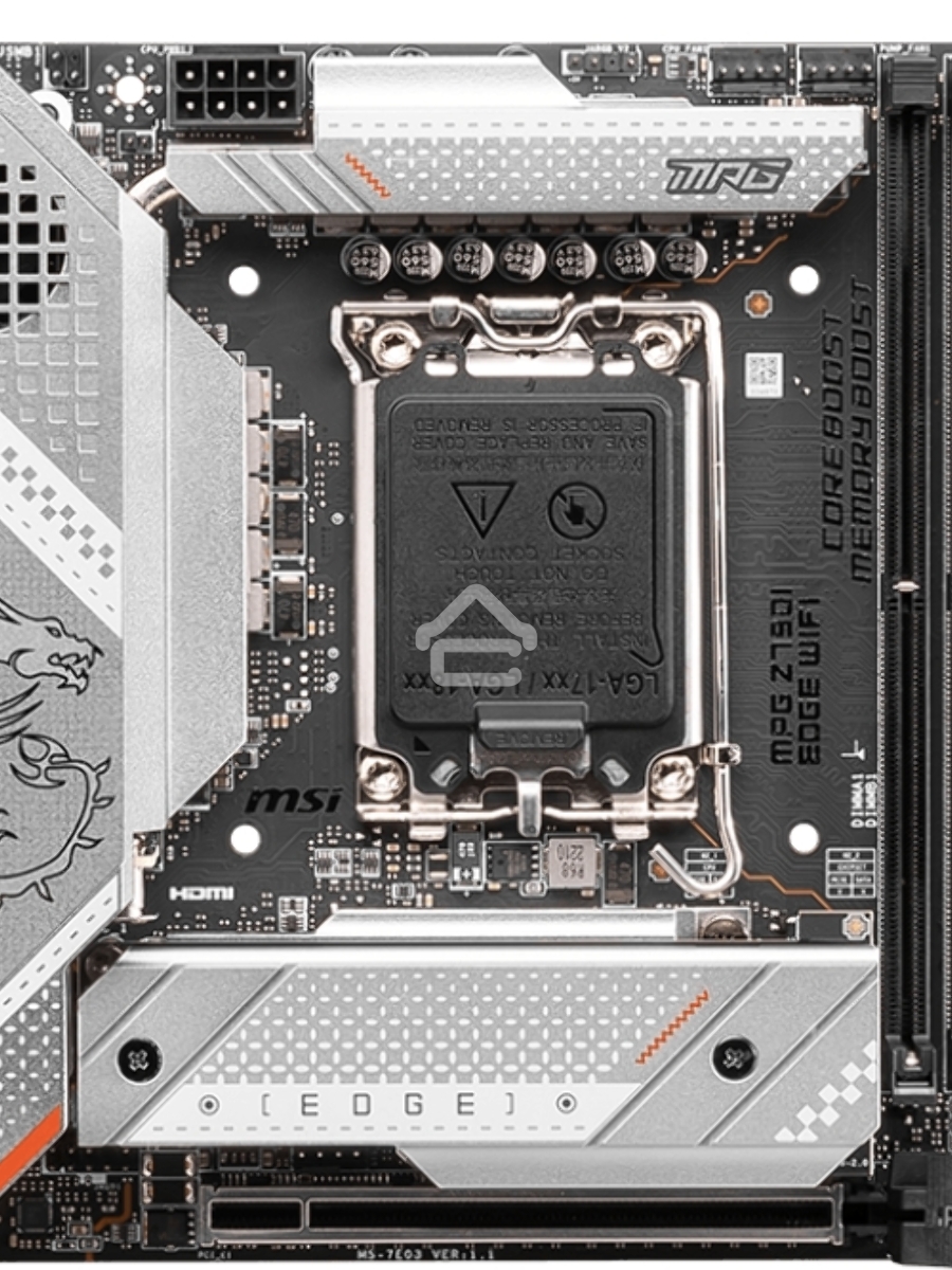 Материнская плата MSI MPG Z790I EDGE WIFI, LGA 1700, Intel Z790, 2xDDR5, 4xSATA, 3xM.2, 1xPCIe 5.0 x16, 1xDP, 1xHDMI, 1x 2.5Gb LAN, 1xUSB-C 3.2 Gen 2x2, 2xUSB-A 3.2 Gen 2, 4xUSB-A 3.2 Gen 1, Mini-ITX