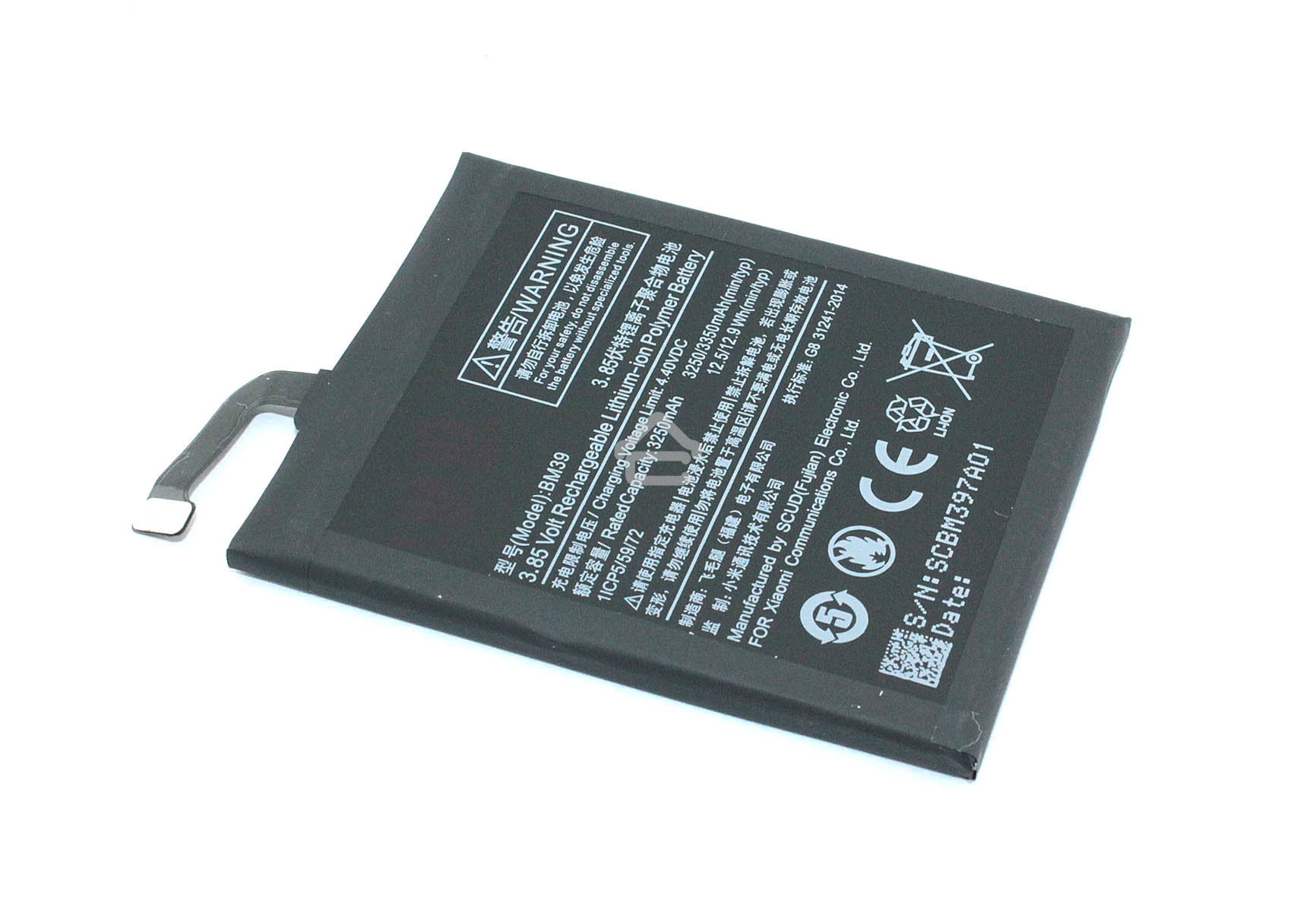 Аккумуляторная батарея BM39 для Xiaomi Mi 6 2500mAh