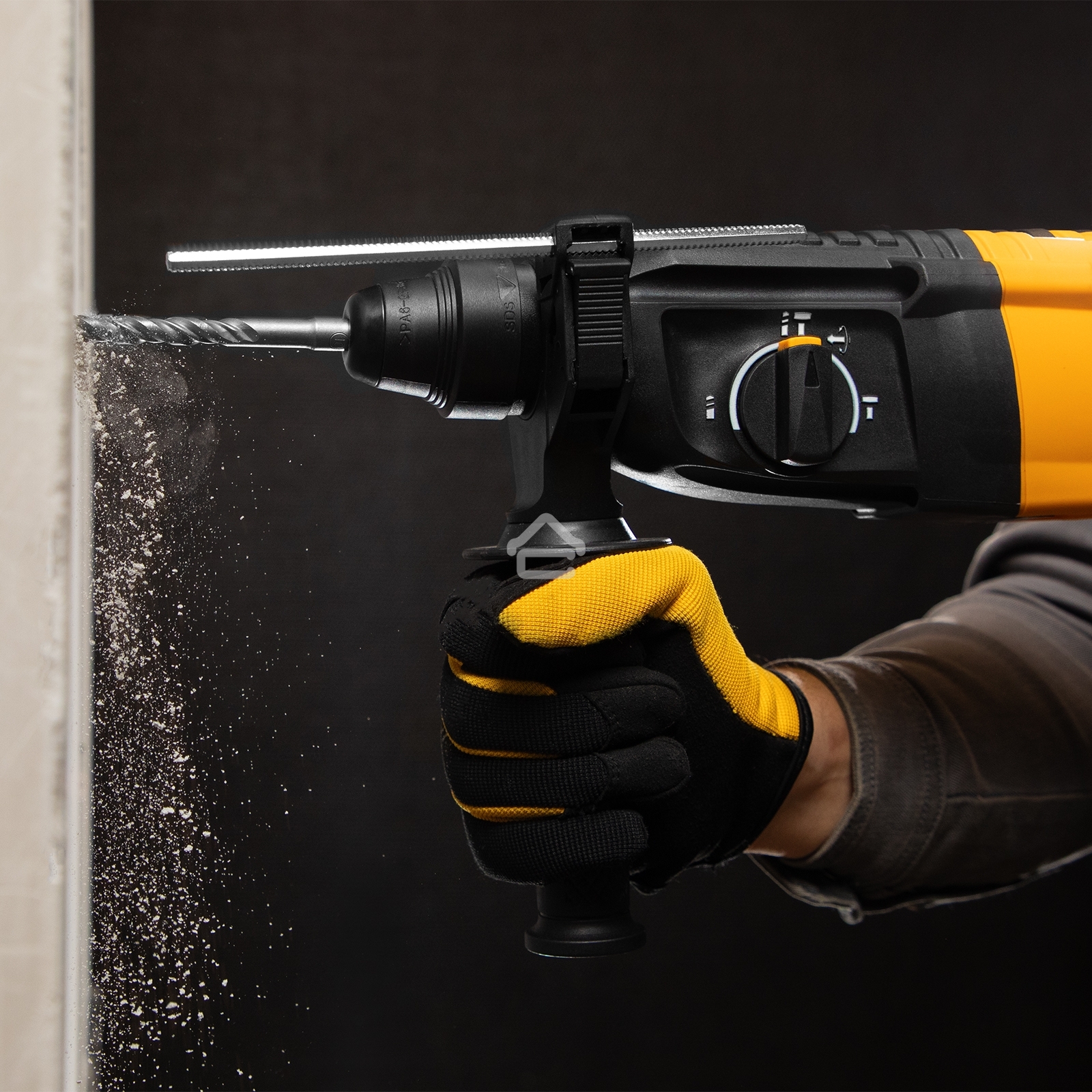 Перфоратор электрический Denzel RHH-800-26, SDS-plus, 800 Вт, 3 Дж, 3 плюс 1 реж.