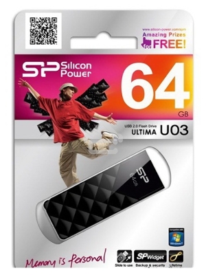 Флеш диск Silicon Power USB Drive 64Gb Ultima U03 SP064GBUF2U03V1K {USB2.0, Black}