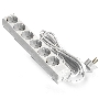 Удлинитель ExeGate ECE-6-3W (EX285833RUS), белый, 3 м, евровилка с заземлением, 6 евророзеток с заземлением, 2200 Вт