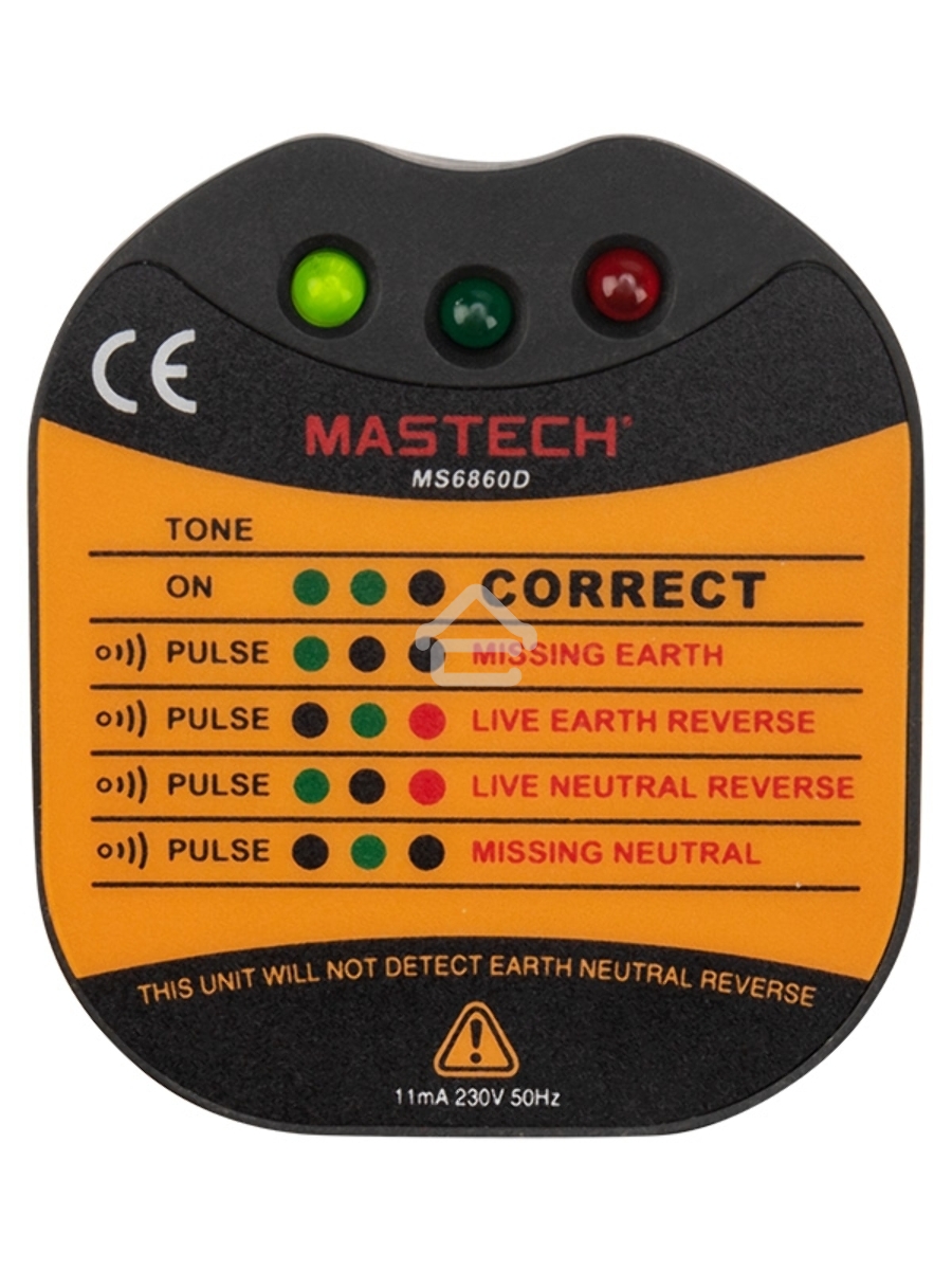 Тестер розеток MS6860D MASTECH