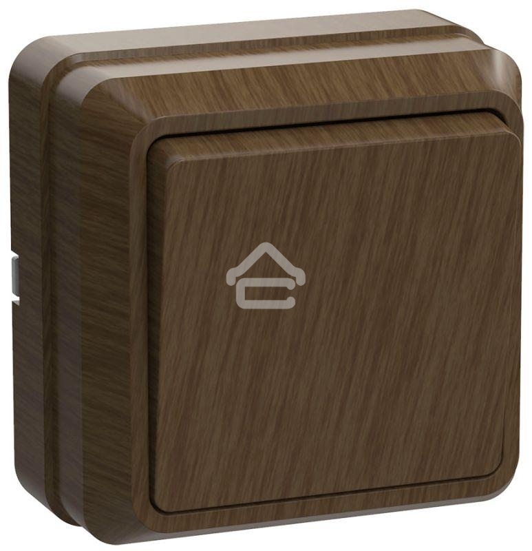 Выключатель 1-кл. ОП ОКТАВА 10А IP20 дуб ИЭК EVO10-K04-10-DC