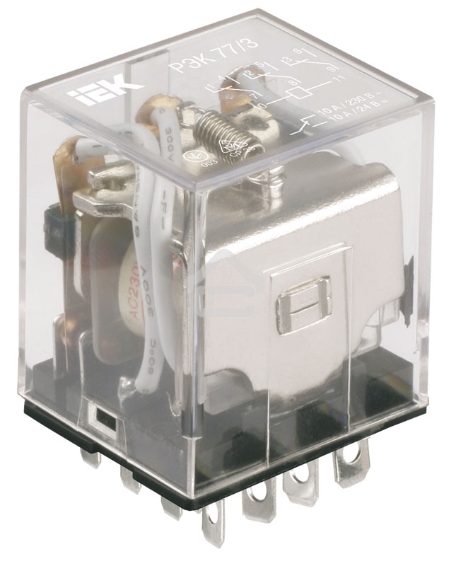 Реле РЭК77/4(LY4) с индикацией 10А 230В АC RRP10-4-10-220A-LED IEK