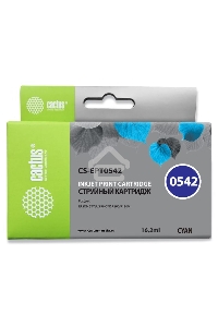 Картридж струйный Cactus CS-EPT0542 голубой (16,2 мл) для Epson Stylus Photo R800/ R1800