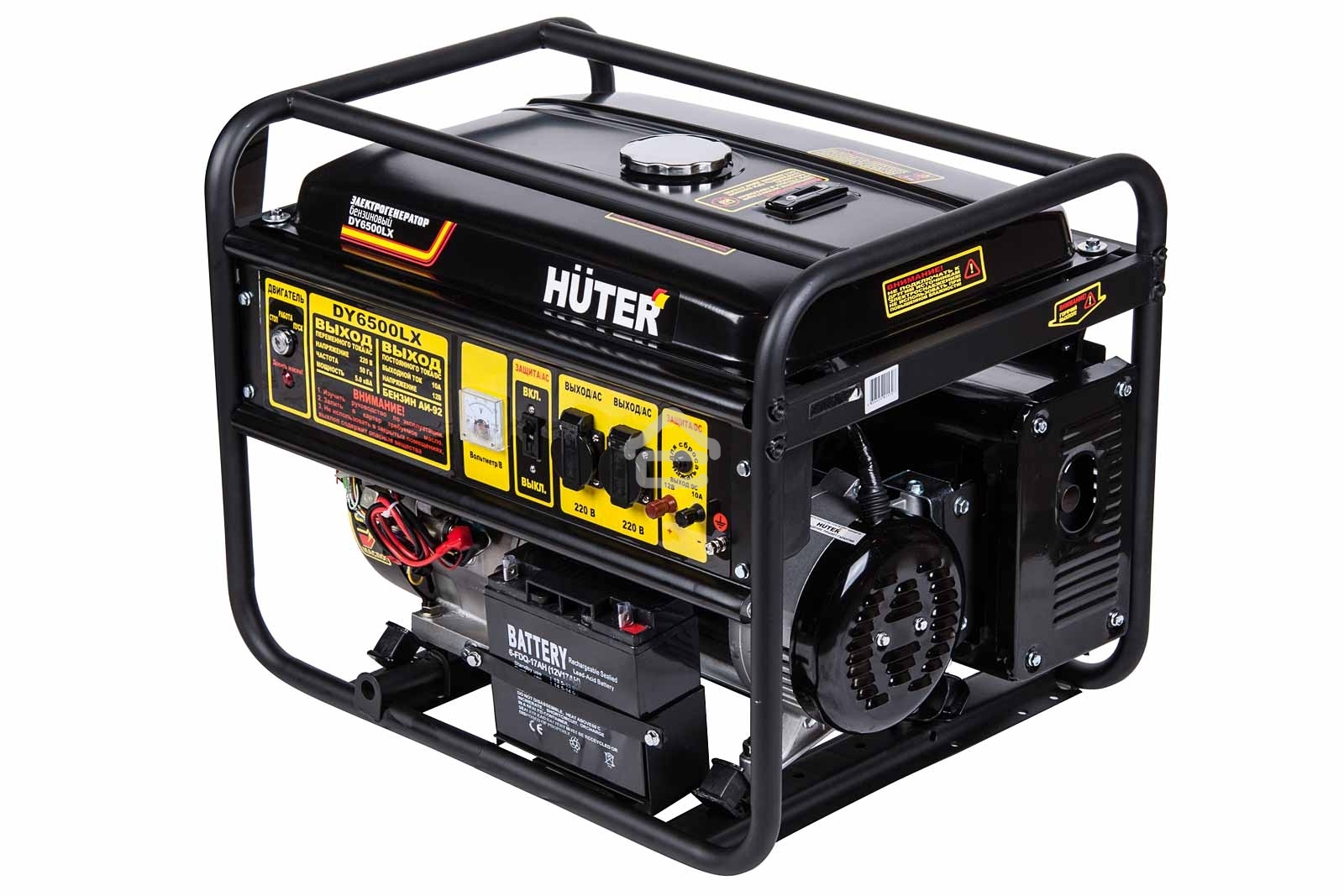 Электрогенератор бензиновый Huter DY6500LX, 5.5 кВт, 71 дБ, 89 кг