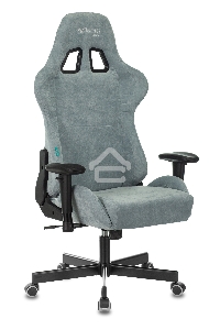 Кресло игровое Бюрократ VIKING KNIGHT LT28 FABRIC серо-голубой крестовина металл/пластик