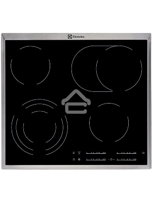 Встраиваемая варочная поверхность Electrolux электрическая, 60 см, серебристая рамка, черный цвет