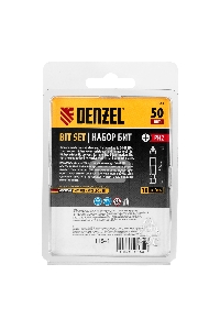 Набор бит PH2х50, сталь S2, круглый профиль, 10 шт. Denzel