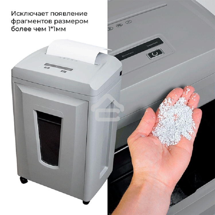 Шредер Heleos УП26-7+ серый (секр.P-7) фрагменты 6лист. 26лтр. пл.карты CD