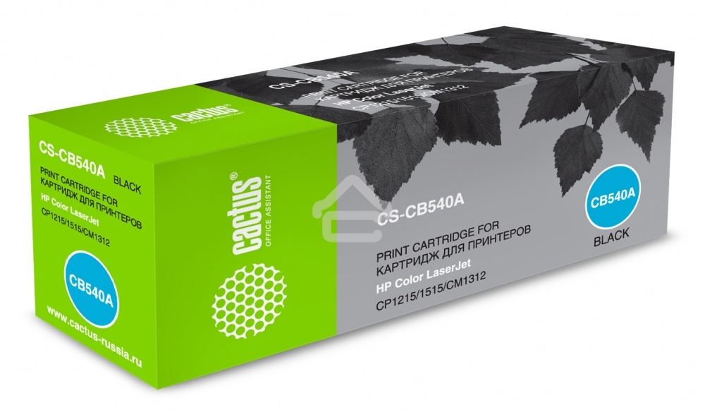 Картридж лазерный Cactus CS-CB540A черный (2200 стр.) для HP Color LaserJet CP1215/1515/CM1312