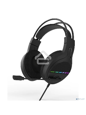 Perfeo игровая гарнитура RGF AIR черная 1,8 м, разъем 3,5 мм (4 pin) и USB (LED), переходник