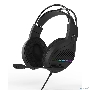 Perfeo игровая гарнитура RGF AIR черная 1,8 м, разъем 3,5 мм (4 pin) и USB (LED), переходник