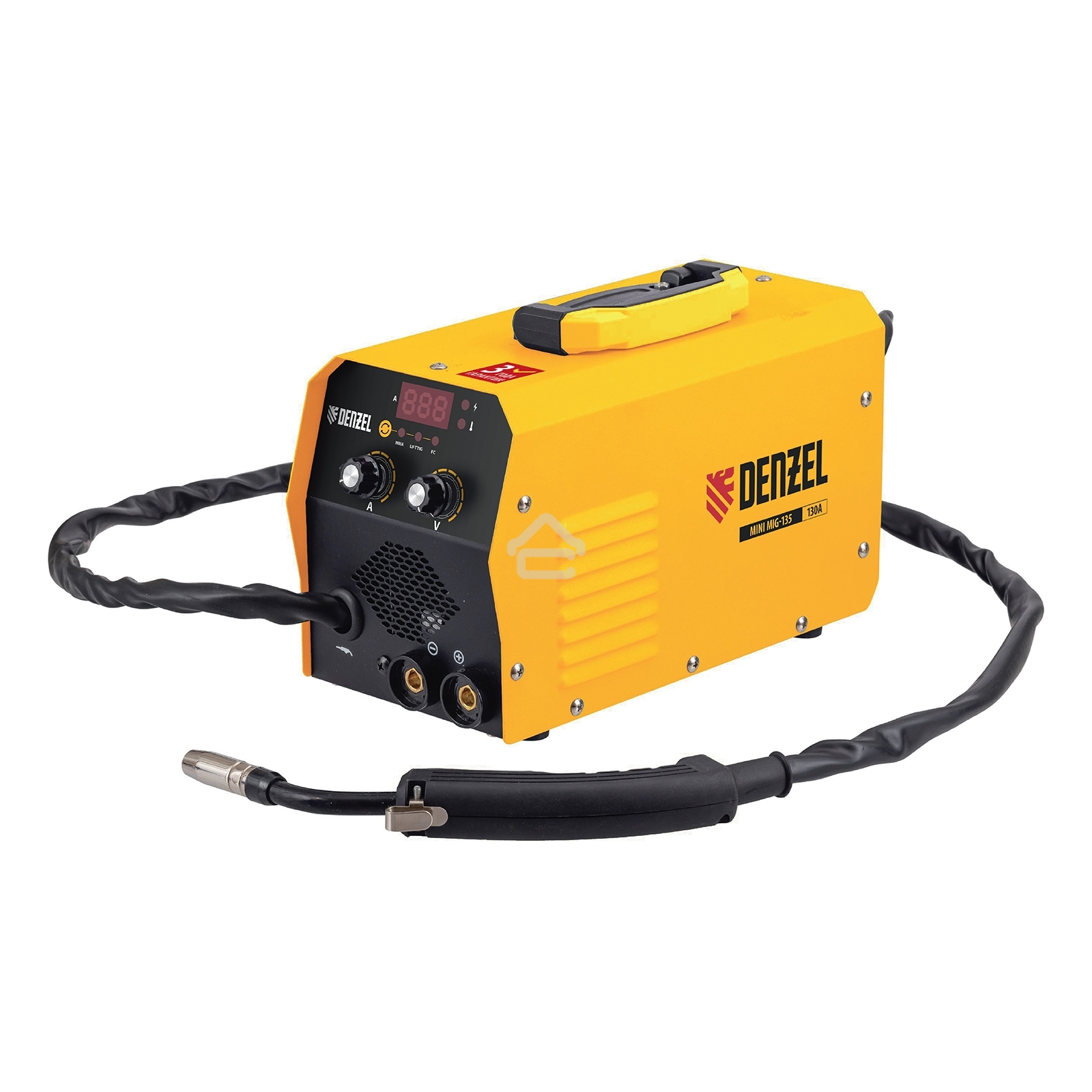 Аппарат инверторный полуавтоматической сварки Mini MIG-135, 130 А, ПВ 60% Denzel
