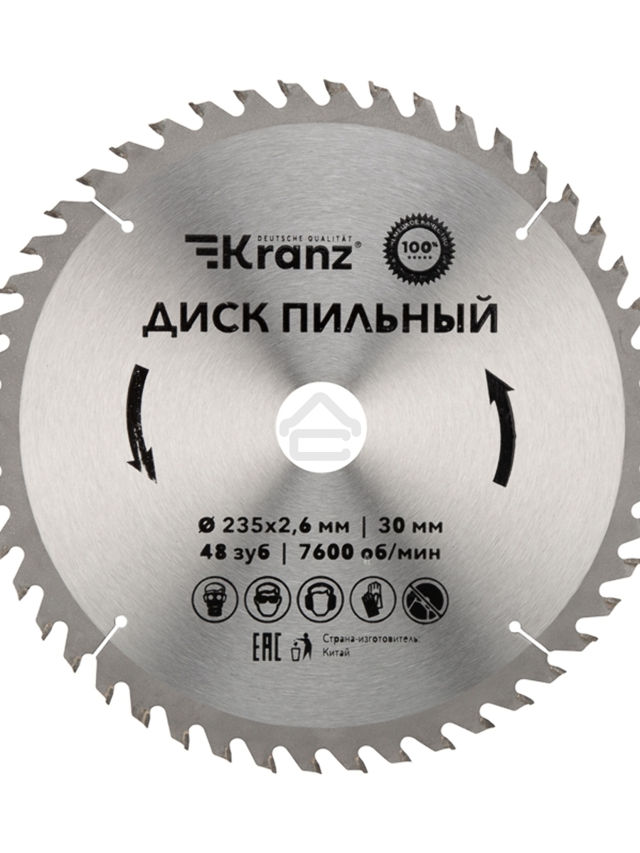Диск пильный 235 мм х 48 зуб х 30 мм Kranz
