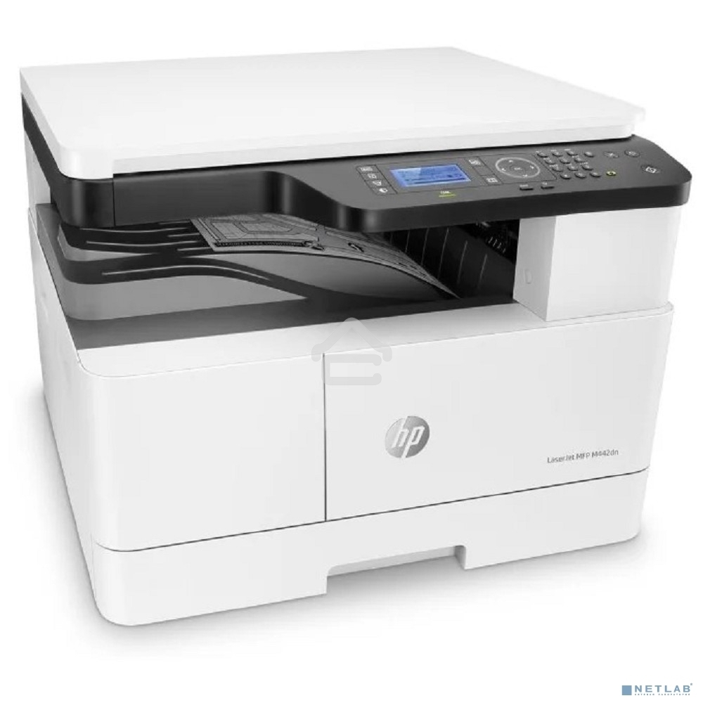 МФУ лазерный HP LaserJet M442dn (8AF71A), A3, ч/б, печ. до 24 стр/мин. (А4) до 13 стр/мин. (А3), 1200 x 1200 dpi (печать) 600x600dpi (скан.), USB, RJ-45