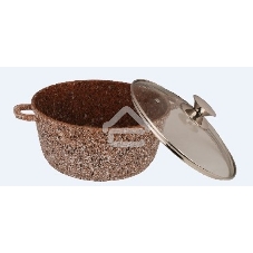 Кастрюля KELLI KL-4018-24 5,5л ОБЪЕМ 5,5л из высокопрочного алюминия с гранитным покрытием, с индукционным дном. Силиконовые накладки для ручек съемные. Стеклянная крышка с паровыпуском. Пригодна для всех видов плит, в том числе индукционных