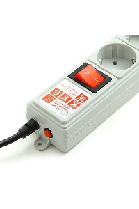 Фильтр-удлинитель Power Cube 1,9 м 6 розеток (серый) 10А/2,2кВт