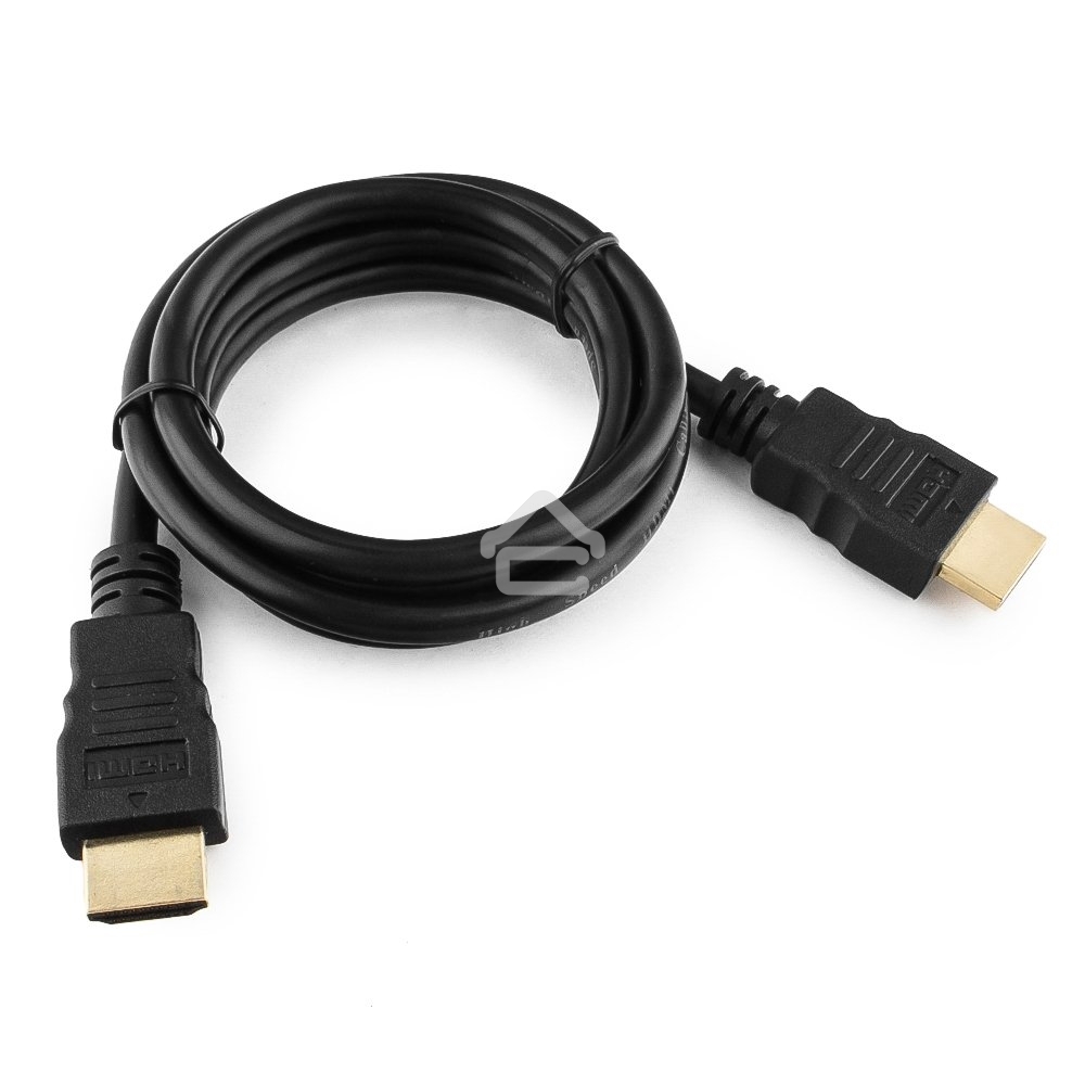 Кабель Cablexpert HDMI CC-HDMI4-1M, 19M/19M, v2.0, медь, позол.разъемы, экран, 1м, черный, пакет