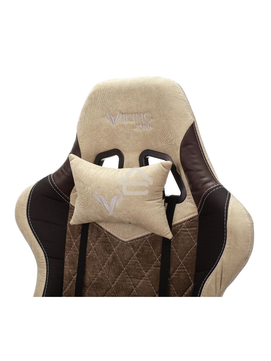 Кресло игровое Бюрократ VIKING 7 KNIGHT BR FABRIC коричневый текстиль/эко.кожа крестовина металл/пластик