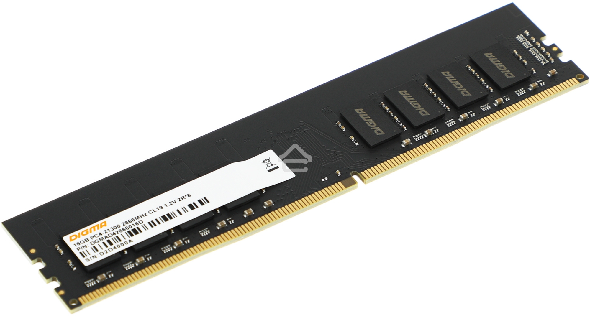 Оперативная память Digma, DDR4, 16GB (1x16GB), 2666MHz, CL19, DIMM