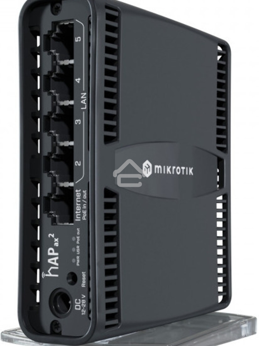 Маршрутизатор mikroTik hAP ax2 C52iG-5HaxD2HaxD-TC WIFI6, 2.4+5Ghz, 5RJ45 1Gbit, 1 POE