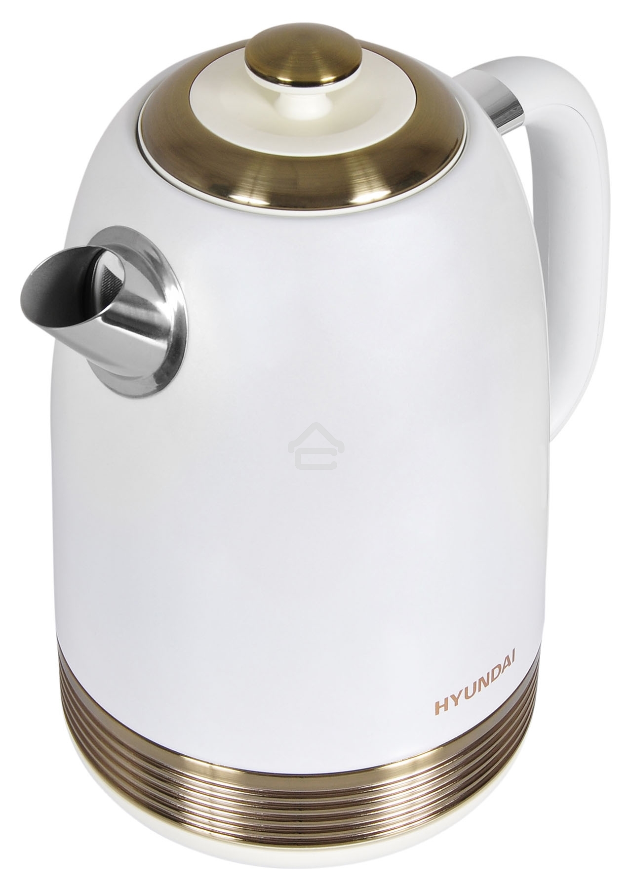 Чайник электрический Hyundai HYK-S4500 1.7 л, 2200 Вт, жемчужный/золотистый (корпус: нержавеющая сталь/пластик)