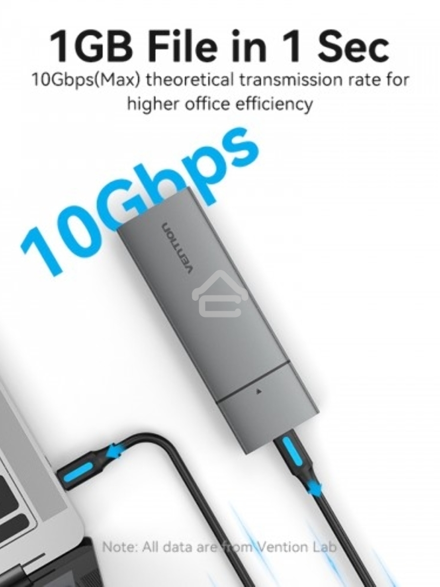 Корпус для SSD Vention USB 3.1 Gen 2-C M.2 NVMe Серый