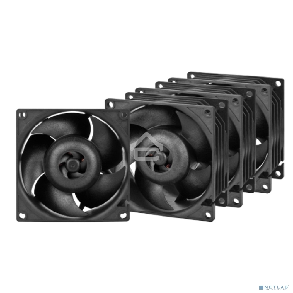 Комплект вентиляторов для корпуса Arctic S8038-10K (4 Pack) черный, 80 мм, 10000 об/мин, 4 pin