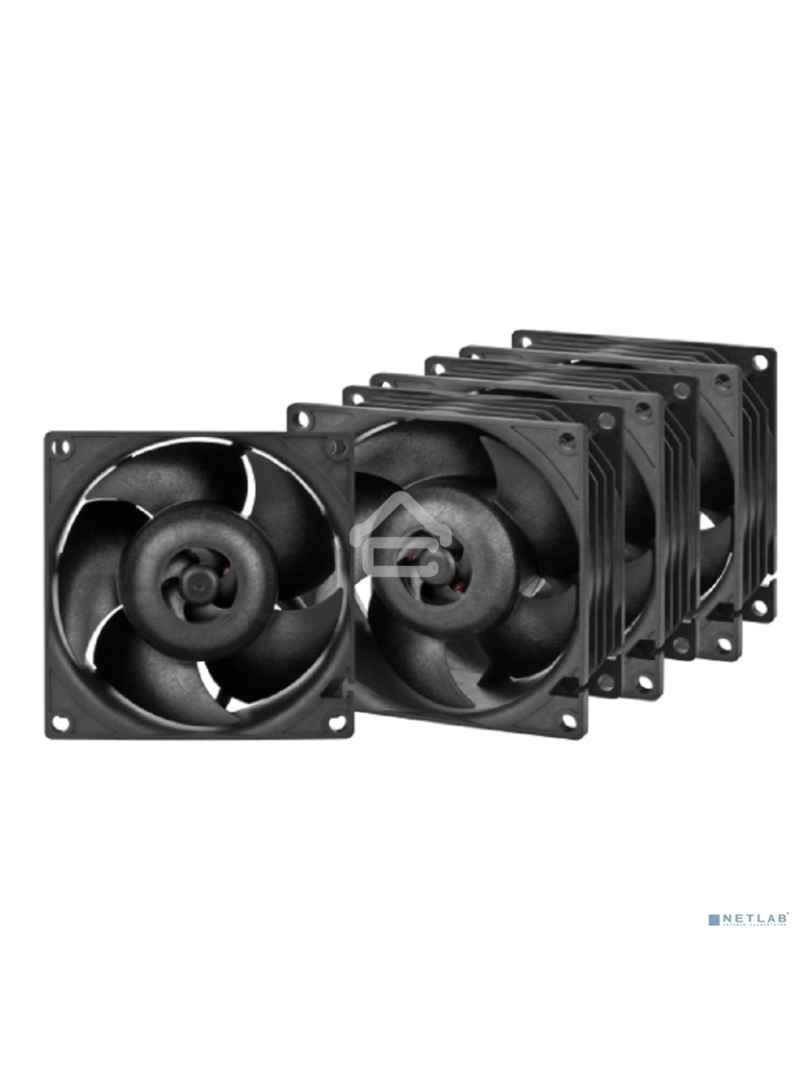 Комплект вентиляторов для корпуса Arctic S8038-10K (4 Pack) черный, 80 мм, 10000 об/мин, 4 pin