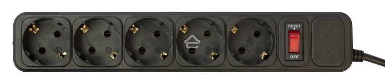 Сетевой фильтр PC Pet AP01006-5-BK 5м (5 розеток) черный