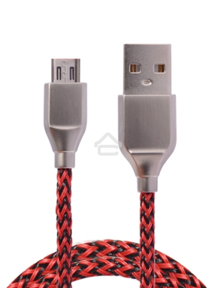Кабель USB ACD-Titan MicroUSB ~ USB-A Нейлон, 1м, красно-черный (ACD-U927-M1R)