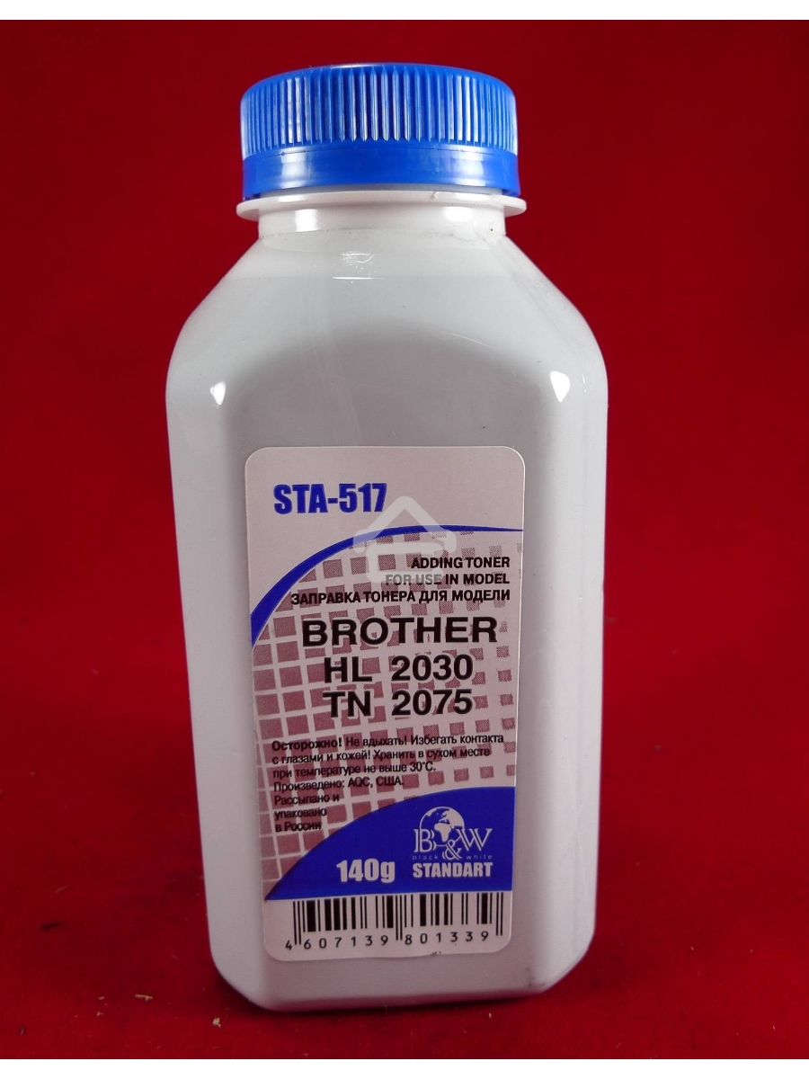 Тонер Brother TN 2075/85/2135/75 HL 2030/35/40/75/2140/50/70 (фл,140г) B&W Standart фас. Россия