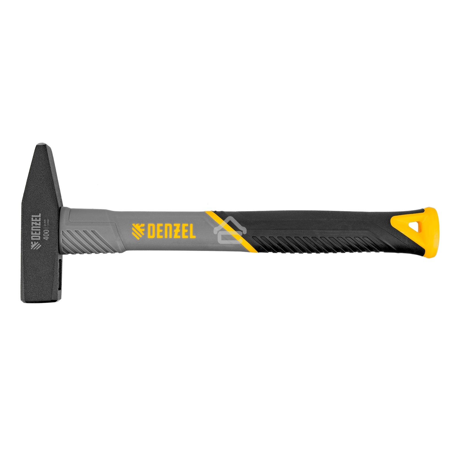 Молоток слесарный Denzel 400 г, кованый, фибергласовая рукоятка c TPR покрытием