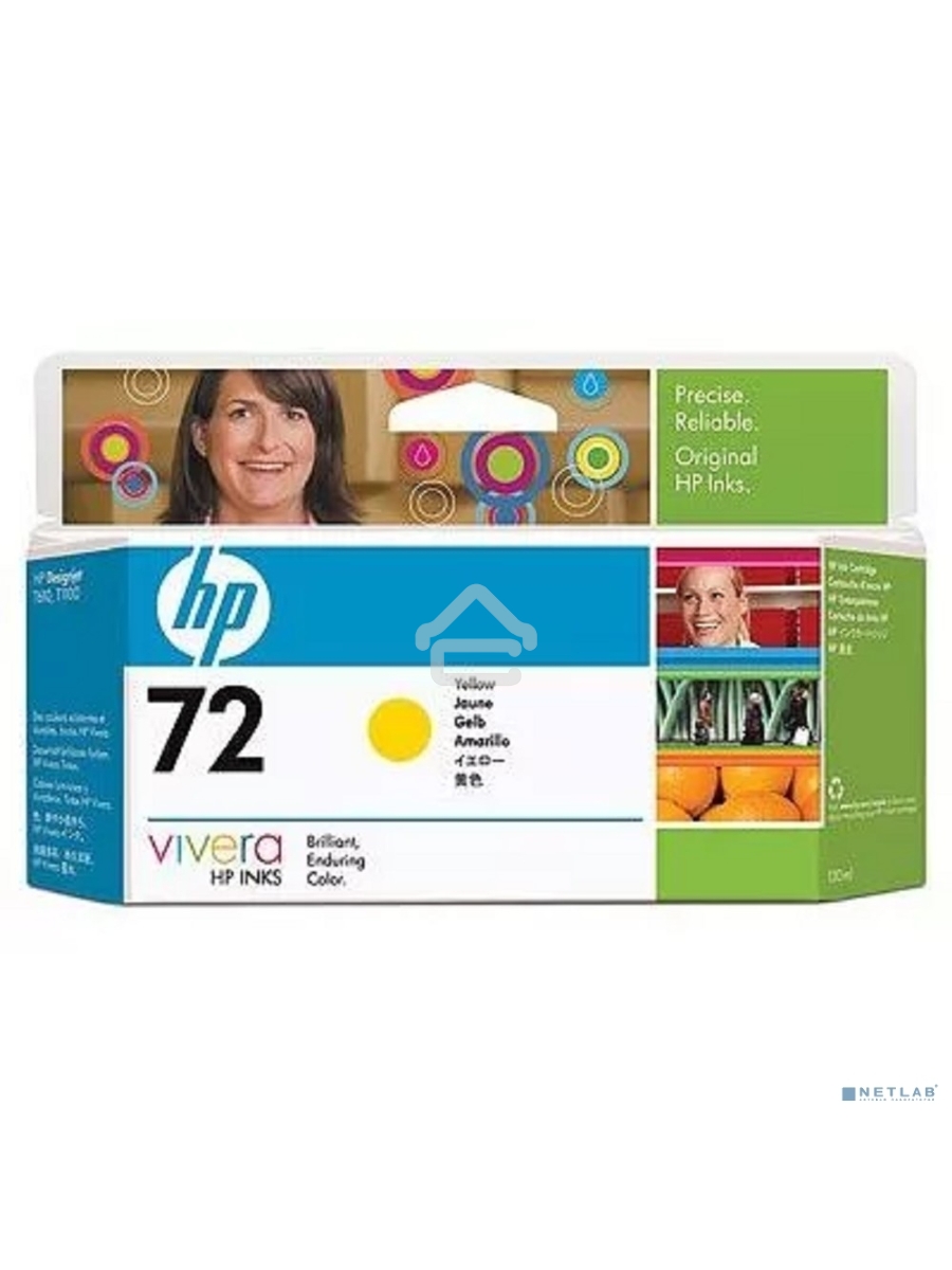 Картридж струйный HP №72 C9373A желтый для HP DJ T1100/T610 (130мл)