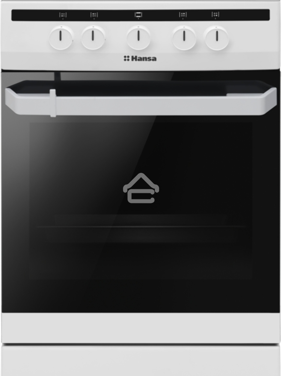Плита газовая Hansa FCGW51001 белый, конфорок 4 шт, духовка 56 л, 50 см x 85 см x 60 см