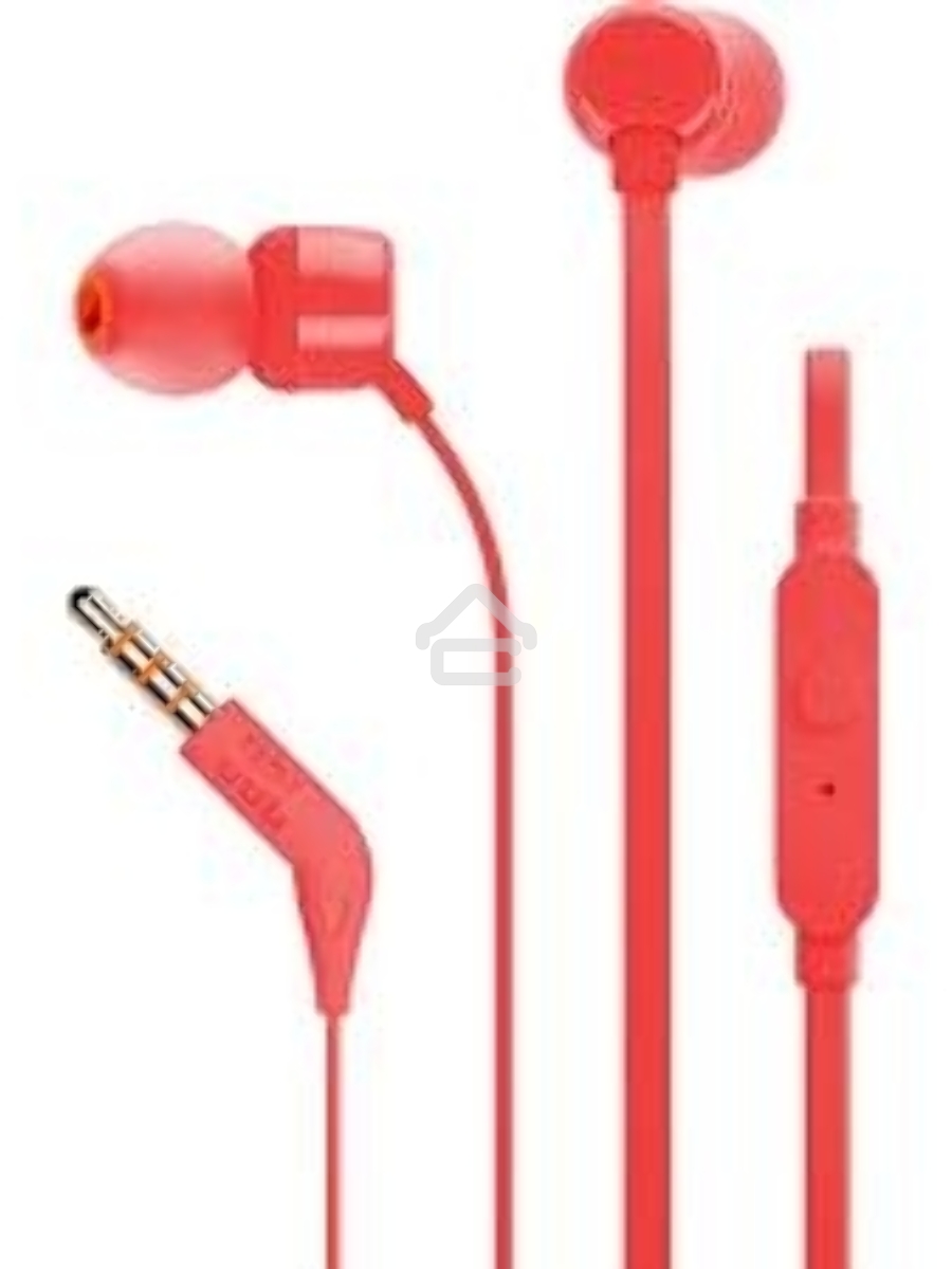 Наушники-гарнитура JBL T110 красный