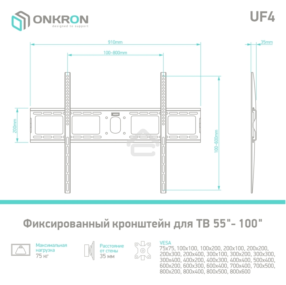 Кронштейн ONKRON UF4 55