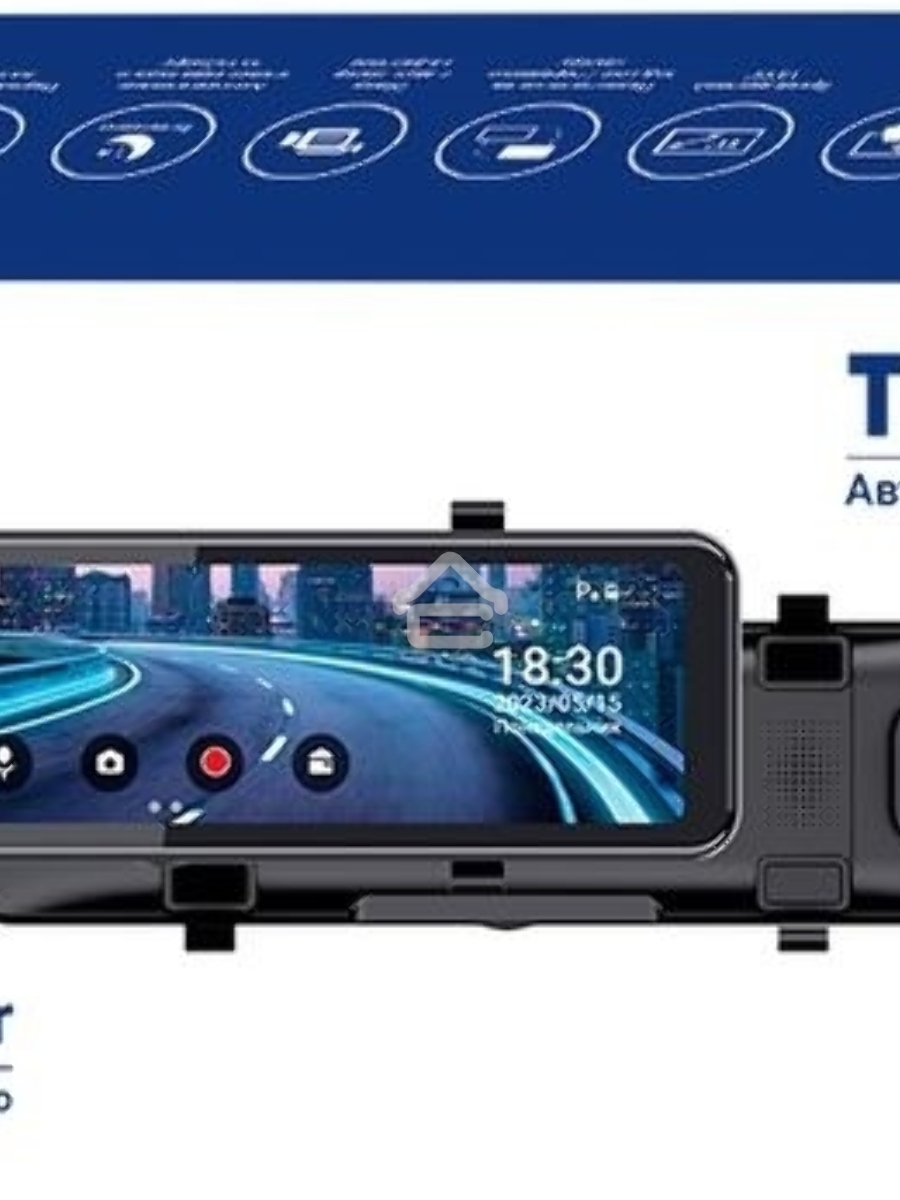 Видеорегистратор TrendVision CarPlay Mirror черный 2Mpix 2160x3840 2160p 150гр. MSTAR 8826