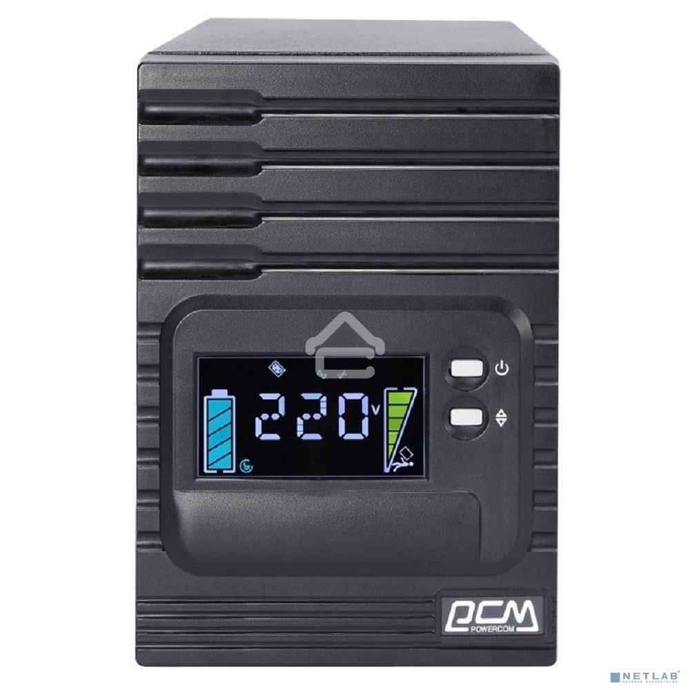 Источник бесперебойного питания Powercom Smart King Pro+ SPT-1000-II LCD 800Вт 1000ВА черный