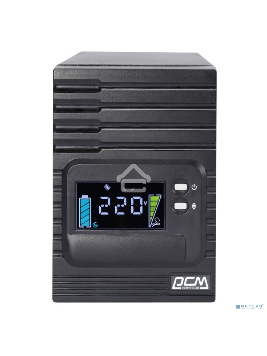 Источник бесперебойного питания Powercom Smart King Pro+ SPT-1000-II LCD 800Вт 1000ВА черный