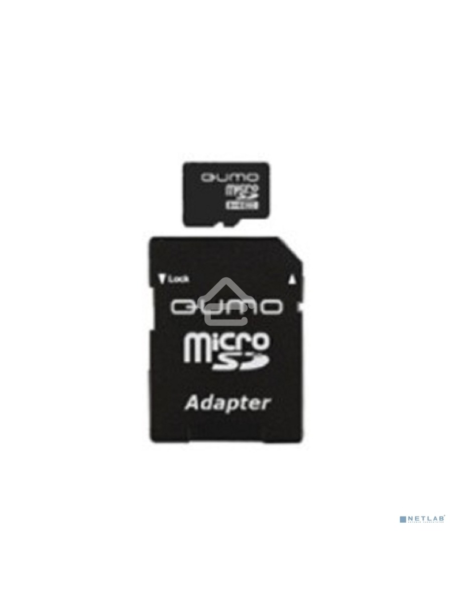Флеш карта QUMO MicroSDHC 8GB Сlass 10 UHS-I, 3.0 с адаптером SD, черно-красная картонная упаковка