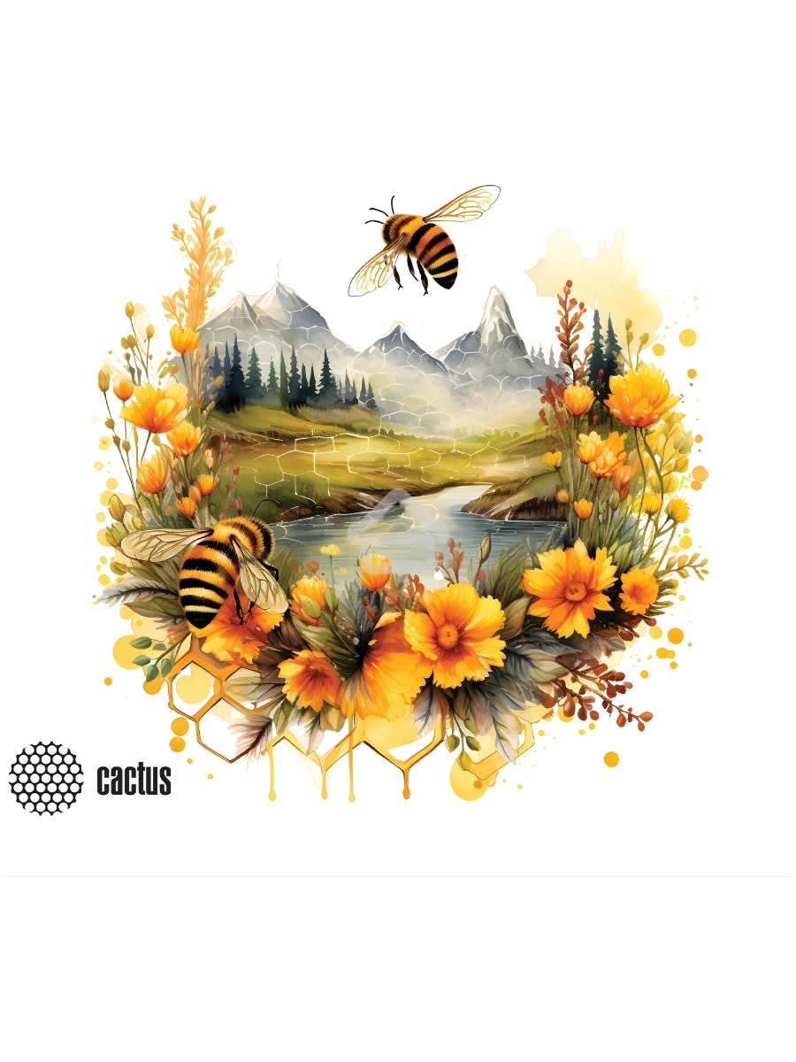 Коврик для мыши Cactus Honeybee 220x180x2мм (CS-MP-P09XS)