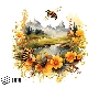 Коврик для мыши Cactus Honeybee 220x180x2мм (CS-MP-P09XS)