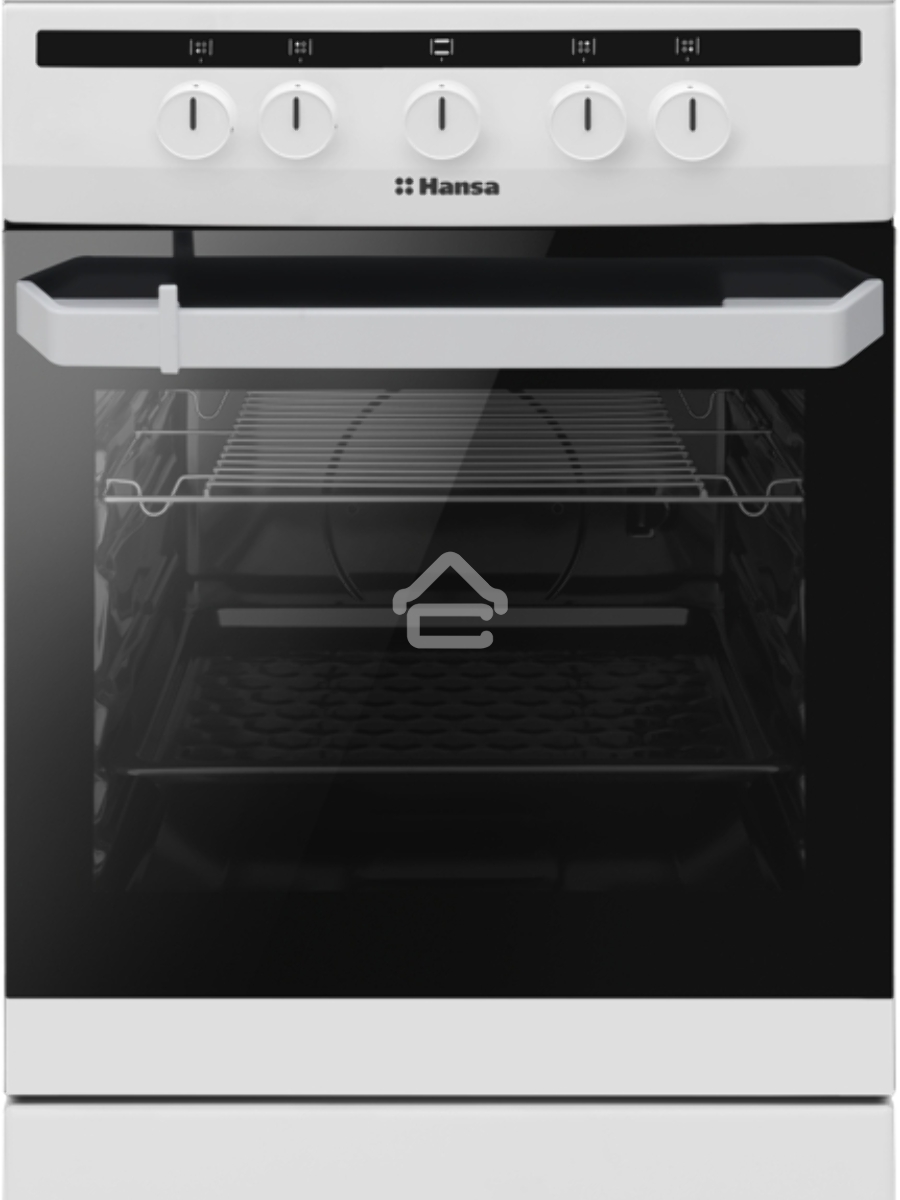 Плита газовая Hansa FCGW51001 белый, конфорок 4 шт, духовка 56 л, 50 см x 85 см x 60 см