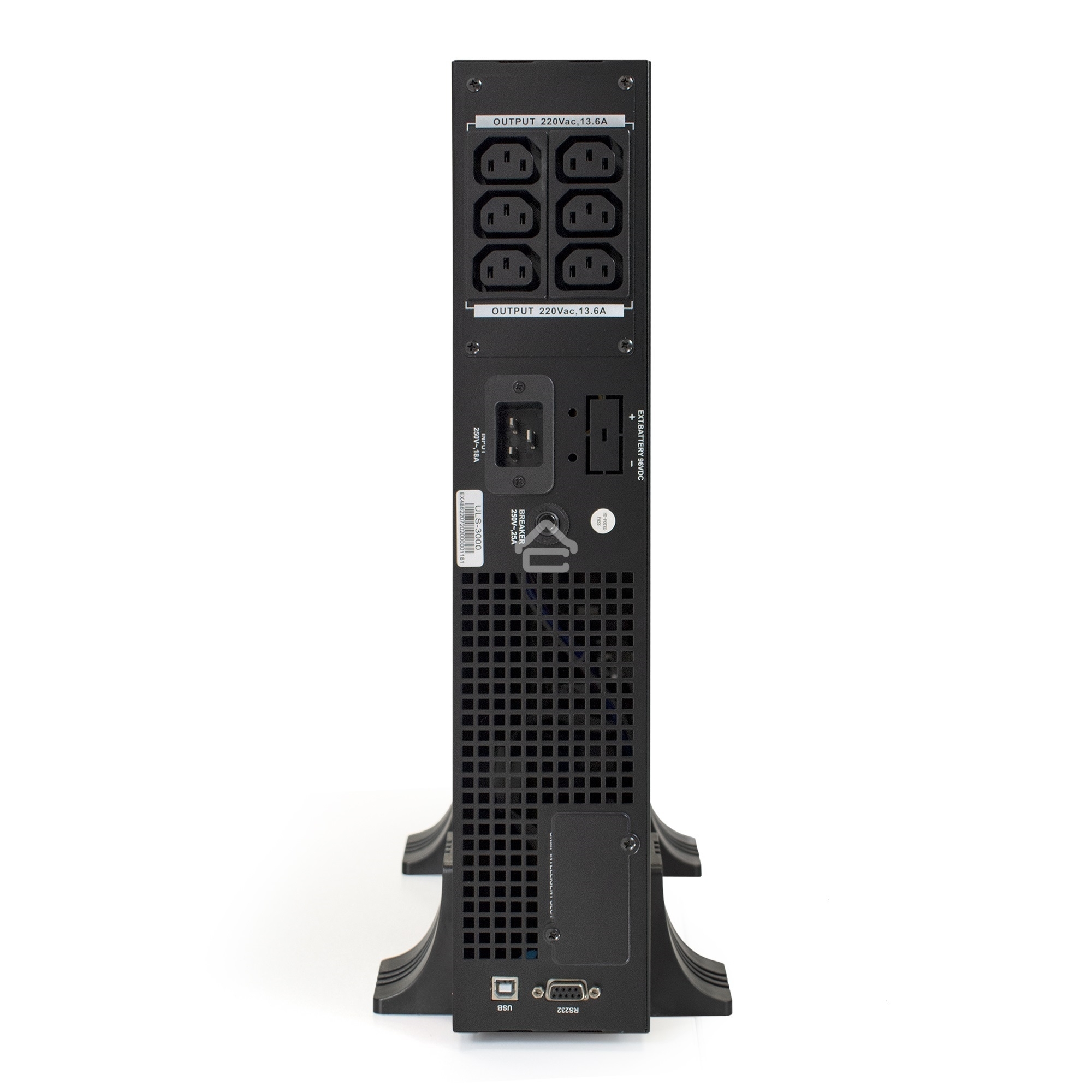 Источник бесперебойного питания On-line ExeGate EP285648RUS PowerExpert ULS-3000.LCD.AVR.C13.USB.RS232.SNMP.2U <3000VA/3000W, On-Line, PF=1, LCD, 6*IEC-C13, RS232, USB, SNMP-slot, Rackmount 2U/Tower, Black>
