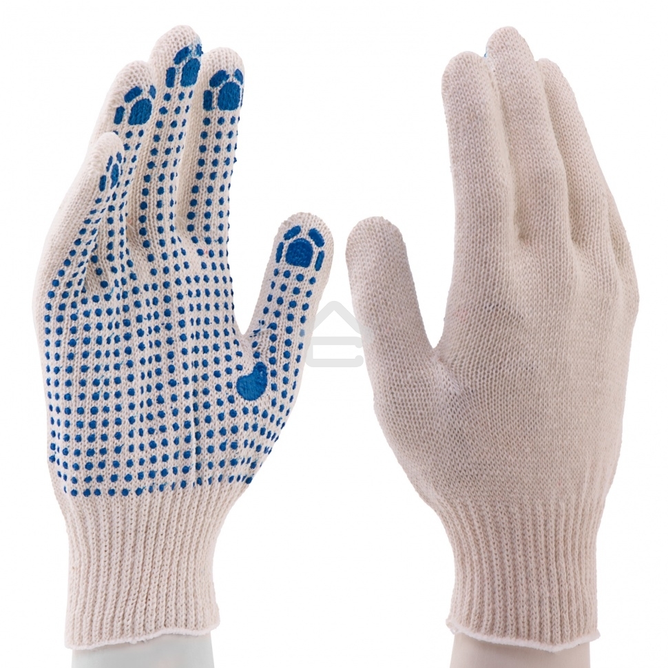 Перчатки трикотажные, с ПВХ точкой, 10 класс Россия