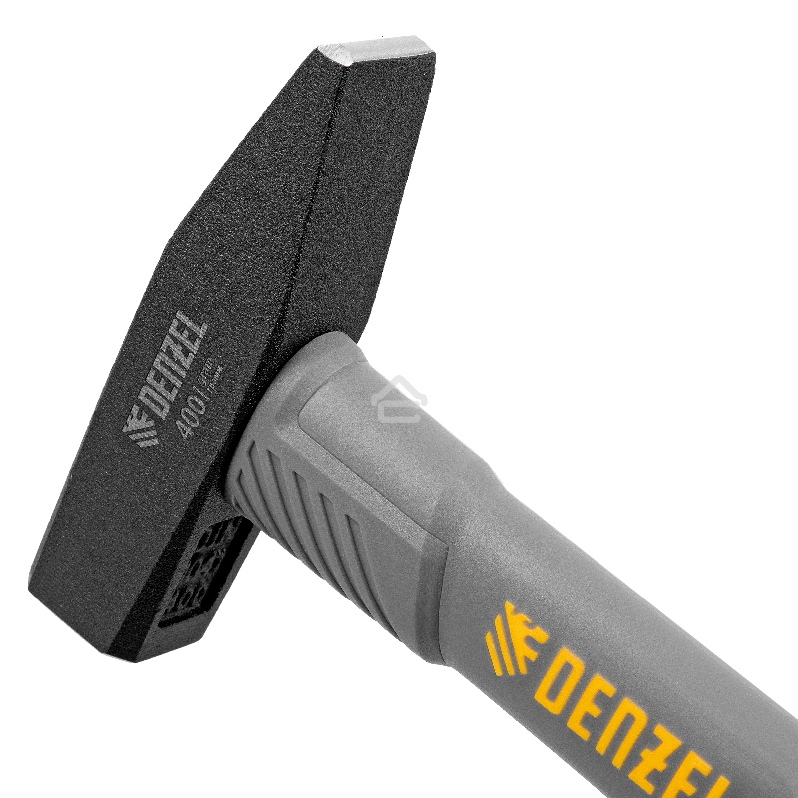 Молоток слесарный Denzel 400 г, кованый, фибергласовая рукоятка c TPR покрытием