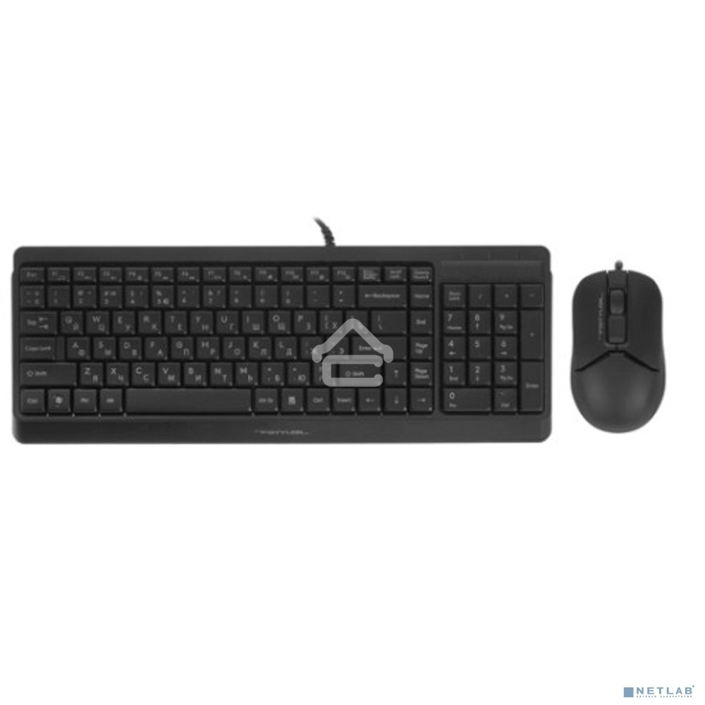 Клавиатура + мышь A4Tech Fstyler F1512 клав:черный мышь:черный USB